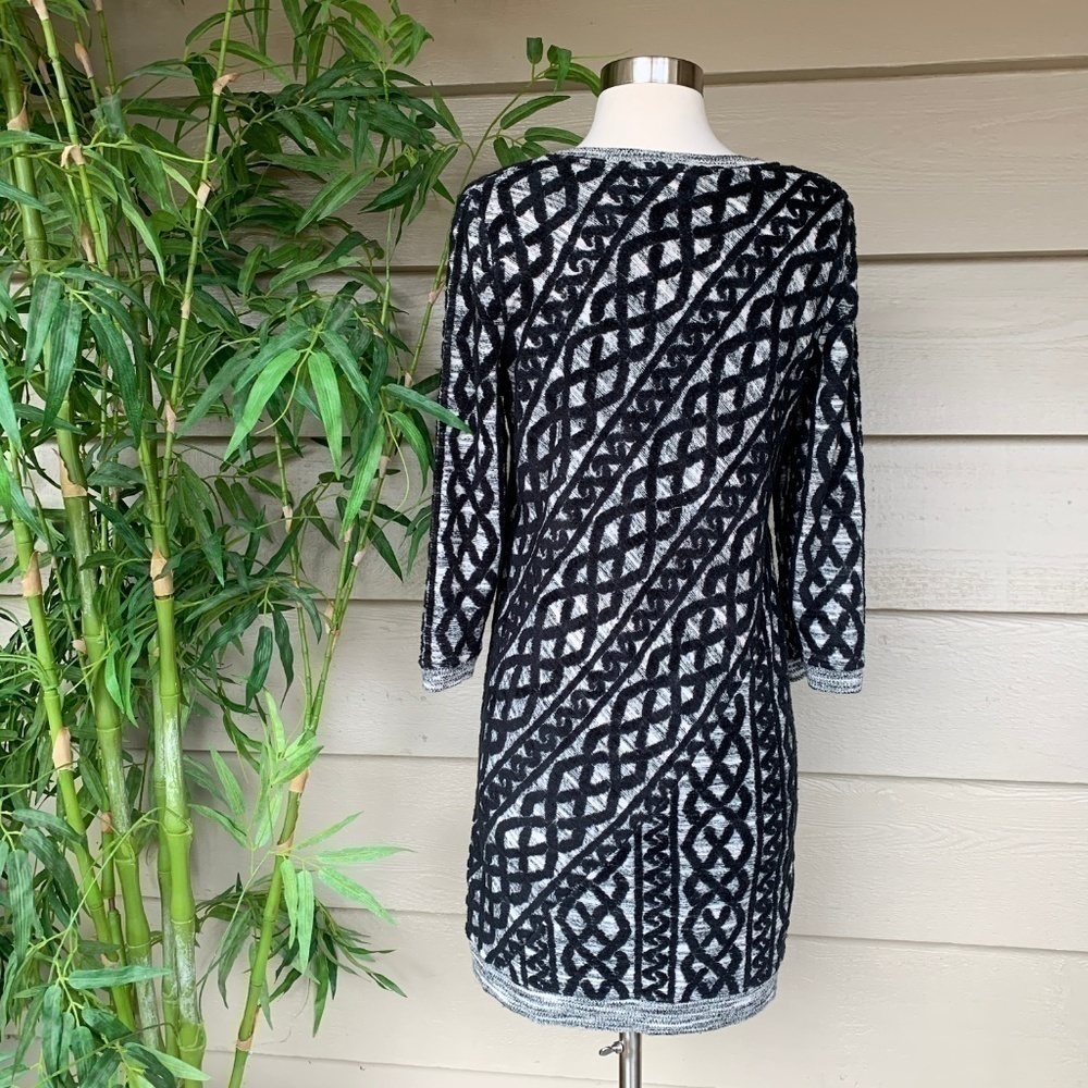 Anthropologie Moth Gray & Black Sweater Dress - Picture 3 of 6